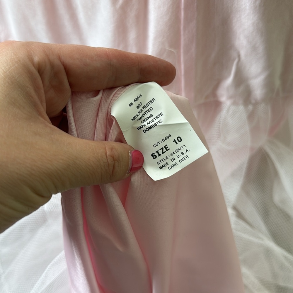 ABS by Allan Schwartz Iridescent Pink Evening Ball Gown Size 10 NWT Vintage Y2K - Picture 13 of 14